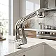 Genebre K8 Pull-out Kitchen Mixer, Glossy Chrome, 61206284566, 2-System Spray, 31 cm, Made in Spain - Image 1