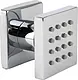 Square Brass Shower Jet, Chrome, 5 cm with Cover - Image 1