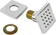 Square Brass Shower Jet, Chrome, 5 cm with Cover - Image 2