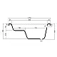 El Tib Bon Bathtub with Seat 105 × 70 cm, White - Image 2