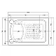 El Tib Bon Bathtub with Seat 105 × 70 cm, White - Image 3