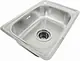 Core Egy JKS 680 Stainless Steel Kitchen Sink 47 × 67 cm, 1 mm Thickness with 6 inch Waste - Image 1