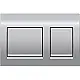 Geberit Alpha 25 Concealed Cistern Flush Plate, Square, Glossy Chrome, 115045215