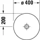 Duravit D-Neo Countertop Basin, Matte Black, 40 cm Round with Fixing Set - Image 4