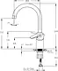 Global Standard Mira Plus GSL 1044 CP Pillar Kitchen Mixer, Chrome, Height 32 cm - Image 2
