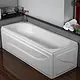 New Florida Bathtub 120 × 70 cm with 120 Front Panel + 70 Side Panel, White - Image 3