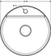 Sanipure Titan Round Countertop Basin, Matte Black, 48 cm with Fixing Set - Image 3