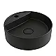 Sanipure Titan Round Countertop Basin, Matte Black, 48 cm with Fixing Set - Image 1
