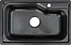 High Stone Granite Kitchen Sink Matte Black Code 304, 45 × 72 cm, Mixer Hole and 4 inch Drain Hole - Image 1