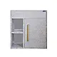Dovo Uno HPL Wood Bathroom Vanity Unit 50 cm, Marble Grey, 1 Door and 2 Open Spaces