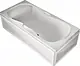 Step Bathtub 150 × 70 cm with Seat GA 721, 150 cm Front Panel + 70 cm Side Panel, White - Image 3
