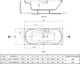 Step Bathtub 150 × 70 cm with Seat GA 721, 150 cm Front Panel + 70 cm Side Panel, White - Image 4