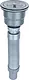 Toutoungi Kitchen Sink Waste 3 inch Grey with Stainless Steel Strainer - Image 2