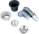 Toutoungi Kitchen Sink Waste 3 inch Grey with Stainless Steel Strainer - Image 3
