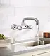 Classic 1023 Wall-Mounted Kitchen Mixer, Dual Control, Swivel Spout, Chrome - Image 2