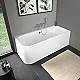 Duravit Happy D.2 One-Piece Bathtub, 180 × 80 cm, Right Corner Panel, White - Image 2