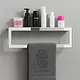 Banox Stainless Steel (304) Towel Holder with Back Shelf, Glossy Silver (f2-01-02S) - Image 1