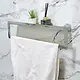 Banox Stainless Steel (304) Towel Holder with Back Shelf, Glossy Silver (f2-01-02S) - Image 2
