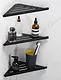 3-Tier Stainless Steel Corner Shelf Set, Black (3co-01-01S) - Image 1