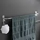 Banox Stainless Steel Towel Holder with Hooks, Silver (th-01-02S) - Image 1