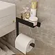 Stainless Steel Toilet Paper Holder Shelf, Black (f2-03-01S) - Image 1