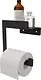 Stainless Steel Toilet Paper Holder Shelf, Black (f2-03-01S) - Image 2