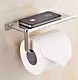 Banox Stainless Steel Towel Holder with Shelf, Silver (tph-01-02S) - Image 1