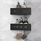 Stainless Steel 2-Tier Corner Rack, Black (co-03-01S) - Image 1