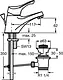 Ceramix 1247 Basin Mixer with Waste and Overflow - Image 3