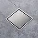 Pura FD-61-DC Stainless Steel Floor Drain with Plastic Neck, 20 × 20, Plain Cover, Chrome - Image 1
