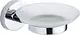 Infinity 1539C Glass Soap Dish with Stainless Steel Holder, Chrome - Image 2