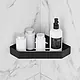 Infinity 514/1B Stainless Steel 1-Tier Corner Shelf, Black - Image 1