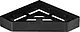 Infinity 514/1B Stainless Steel 1-Tier Corner Shelf, Black - Image 2