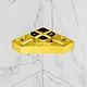 Infinity 514/1G Stainless Steel Corner Shelf 1-Tier, Gold - Image 1