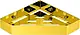 Infinity 514/1G Stainless Steel Corner Shelf 1-Tier, Gold - Image 2