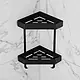 Infinity 514/2B 2-Tier Corner Bathroom Shelf, Stainless Steel Black - Image 1