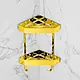 Infinity 514/2G 2-Tier Stainless Steel Corner Bathroom Shelf, Gold - Image 1