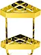 Infinity 514/2G 2-Tier Stainless Steel Corner Bathroom Shelf, Gold - Image 2