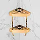 Infinity 2-Tier Stainless Steel Corner Shelf 514/2RG, Rose Gold - Image 1