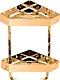 Infinity 2-Tier Stainless Steel Corner Shelf 514/2RG, Rose Gold - Image 2