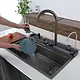 Smart AS3547 Kitchen Sink, 5 Buttons, 75 × 45 cm, Black with LED & Accessories - Image 2