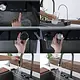 Smart AS3547 Kitchen Sink, 5 Buttons, 75 × 45 cm, Black with LED & Accessories - Image 3