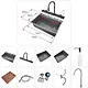 Smart AS3547 Kitchen Sink, 5 Buttons, 75 × 45 cm, Black with LED & Accessories - Image 8