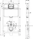 Siamp 1914 Full Frame Concealed Cistern with Square Chrome Plate - Image 2