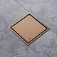 Pura Stainless Steel Floor Drain with Plastic Neck 15 × 15 cm, Rose Gold FD-61-15 - Image 1