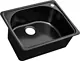 Hi Stone HI 303 B Granite Kitchen Sink 43 × 56 cm with 3-inch Waste Hole and Mixer Hole, Black - Image 2