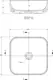 Sanipure Avona (Hermes) Square Countertop Basin, White, 39 cm with Fixing Set - Image 4