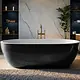 Seamless Houses Tonga Bathtub, 170 × 80 cm, One-Piece with Panels and Waste, Black × White - Image 1