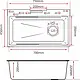 Smart Stainless Steel Kitchen Sink 75 × 46 cm, 4-Button with Swivel Mixer and Bidet Spray, Grey - Image 9