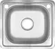 Mans MA 5045 Stainless Steel Kitchen Sink, Chrome, 50 × 45 cm, 0.8 mm Thickness, 2 Holes, 3 inch Drain
